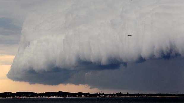 The pilots of the Qantas flight flew around the severe storm.