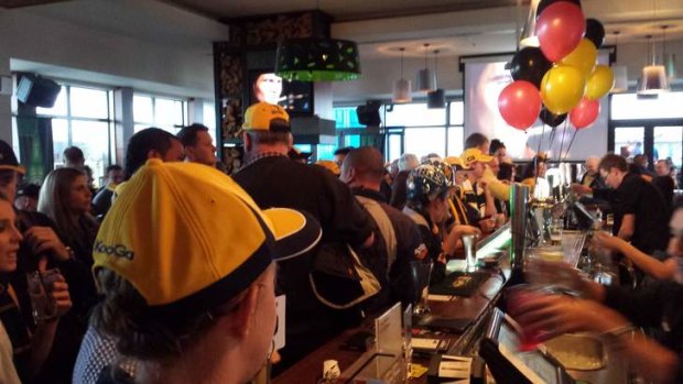 Brumbies fans have taken over the Helm Bar Kitchen in Waikato in the lead up to the Super Rugby final on Saturday.