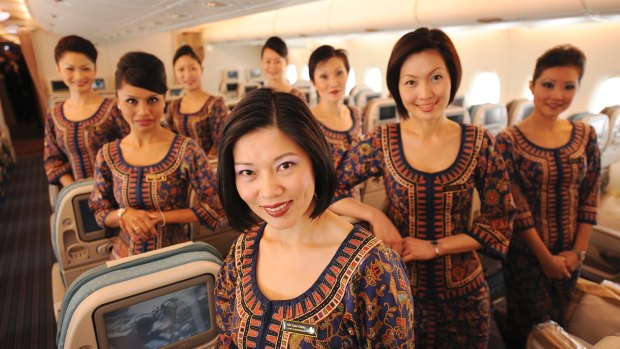 'Singapore girls' - Singapore Airlines flight attendants have been a famous feature of the airline's advertising campaigns.
