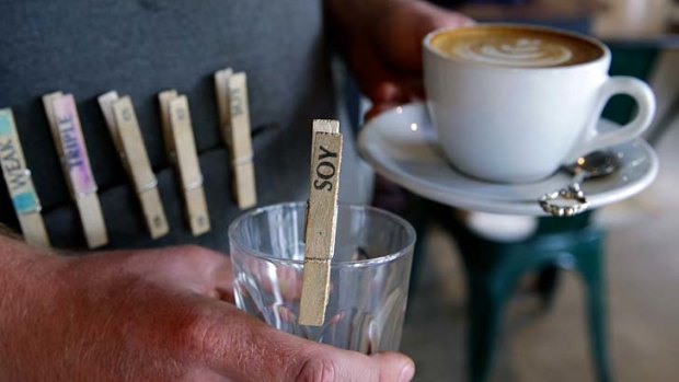 Pegged back: Market Lane Coffee at the Prahran Market has announced it will stop offering soy milk to its customers.