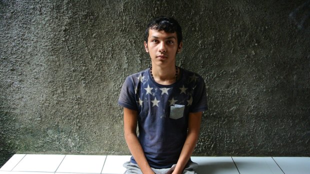 Terrified: Hamid Ibrahimi, 15, who is sleeping on the streets as he seeks asylum at the UNHCR. 