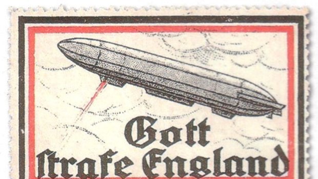A World War I Zeppelin raid plaque.