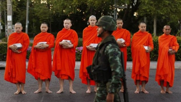 Some of the good ones: Thai monks in Bangkok after the May coup.