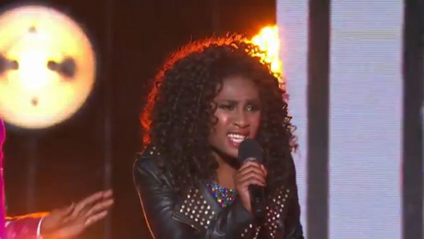 Not enjoying the performance ... Adira-belle perform on <i>The X Factor</i> elimination.