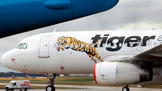 Tiger Airways jets sit at Tullamarine.