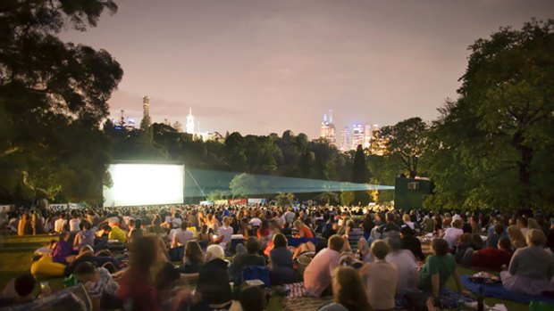 Summer in the city ... catch a movie in the Royal Botanic Gardens.