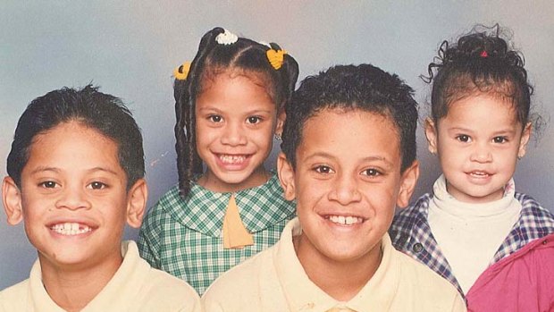 As a child, Jacob Loko, left, with siblings Vanessa, Aaron and Talitha.