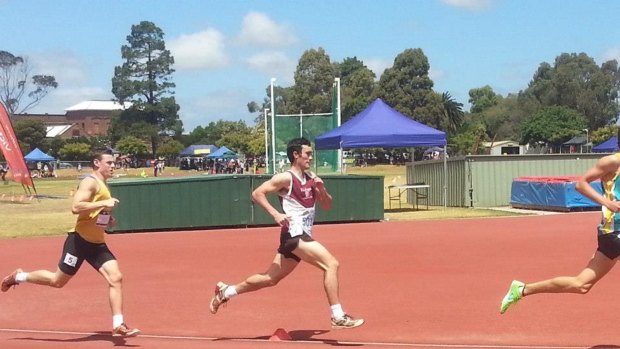 Learning curve: Brian Allen at the Victorian Country Championships (Athletics), just before he started university and discovered it was tricky to combine a stellar academic and sports career.