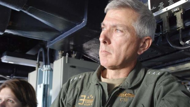 Plotting the downfall ... US Admiral Samuel Locklear has reportedly contemplated a "small force" staying in Libya.