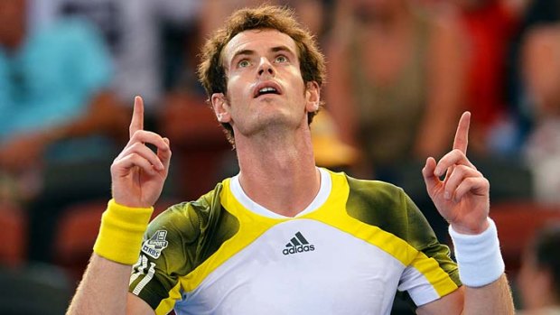 New man &#8230; Andy Murray celebrates after beating Denis Istomin in Brisbane.