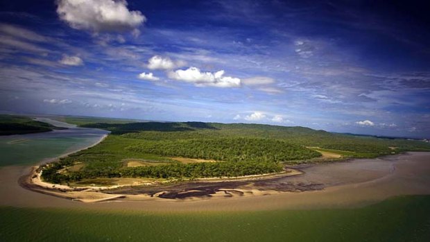 Curtis Island just offshore from Gladstone where the proposed liquified natural gas plant in planned to be built.