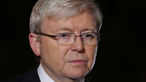Prime Minister Kevin Rudd, pictured in Indonesia, said he was 'deeply sorry' for the deaths of the three young Queenslanders.