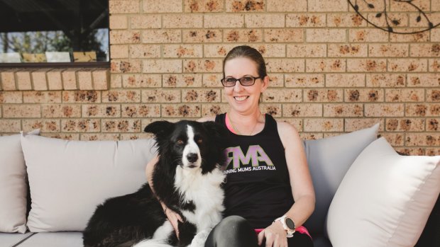 Kylie Scales has been going for runs with her dog Jake as preparation for the 10km in the Australian Running Festival. 