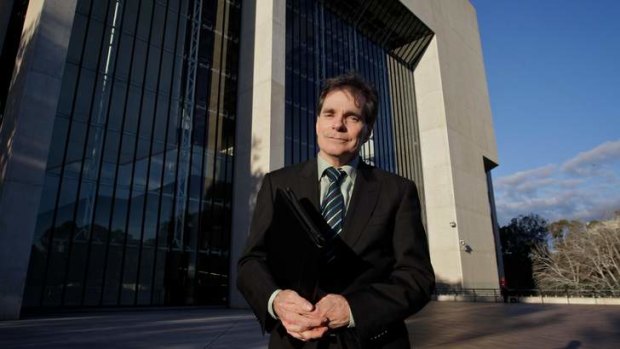 Here we go again: Ron Williams outside the High Court in Canberra in August 2011.