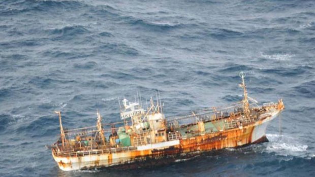 A Japanese fishing vessel was sighted drifting 150 nautical miles of the southern coast of British Columbia.