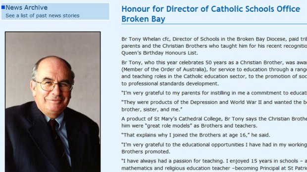 A photo of Anthony Whelan taken from the Catholic Schools Office website.