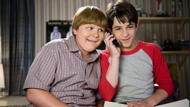 Sweet innocence: Greg (Zachary Gordon), right,  and best friend Rowley (Robert Capron) get up to mischief in  Diary of a Wimpy Kid: Dog Days.
