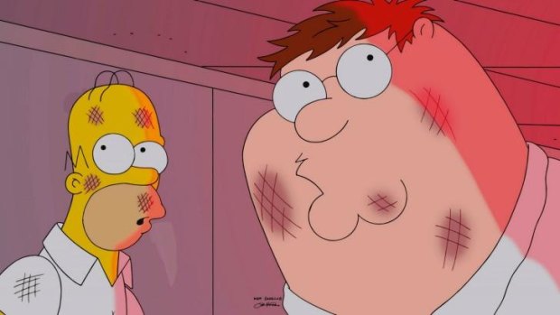 A <i>Family Guy/The Simpsons</i> crossover was bound to lead to some tensions as it were.