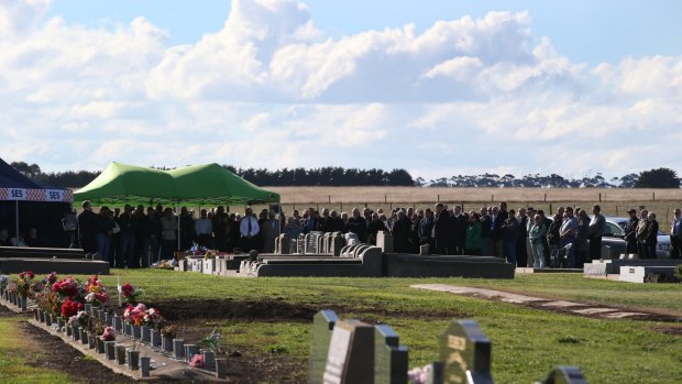 Derrinallum bomber Glenn Sanders was buried at service held at Derrinallum cemetery.