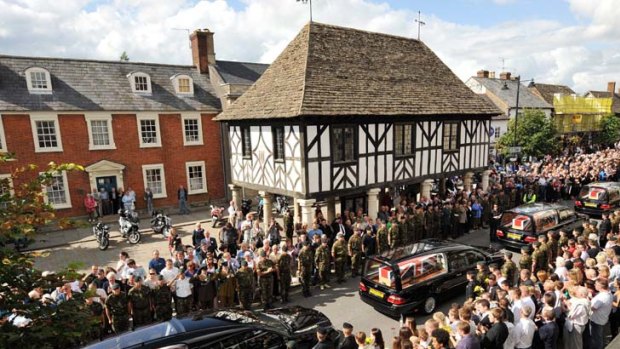 Sense of duty &#8230; Wootton Bassett came to a halt for every cortege coming from RAF Lyneham.
