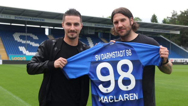 "Jamie has settled in really nicely; we are very satisfied with him" Darmstadt coach Torsten Frings, with Jamie Maclaren.