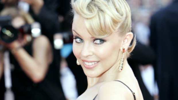 Kylie Minogue at Cannes, one of the social set's party hotspots.