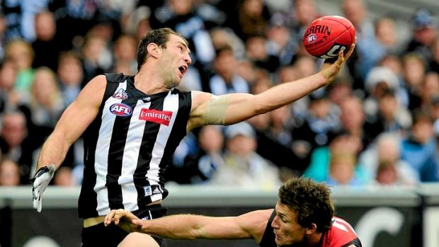 Sentimental favourite: Travis Cloke in action for the Magpies.