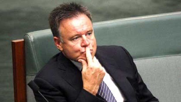 Former Defence Minister Joel Fitzgibbon during question time yesterday.