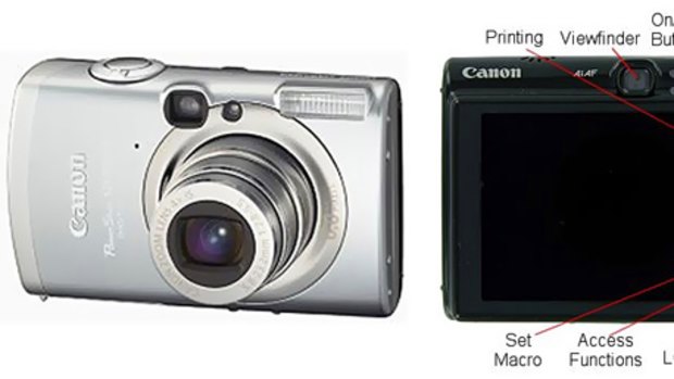 A silver IXUS800IS Cannon camera, similar to the 'stolen' one.