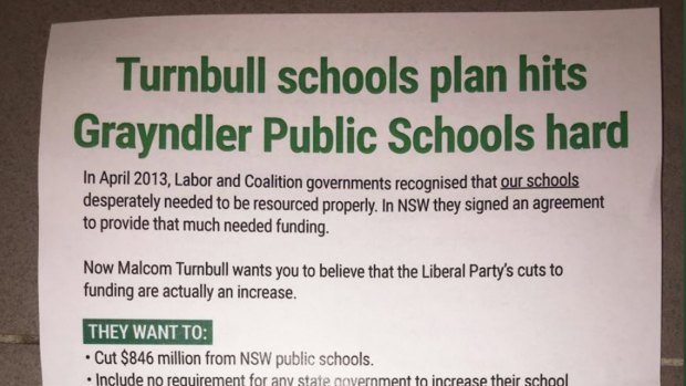 The leaflet Greens say Senator Lee Rhiannon sent to NSW constituents.