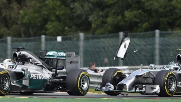 Clash of personalities: Mercedes teammates Nico Rosberg and Lewis Hamilton during the Belgian F1 Grand Prix.