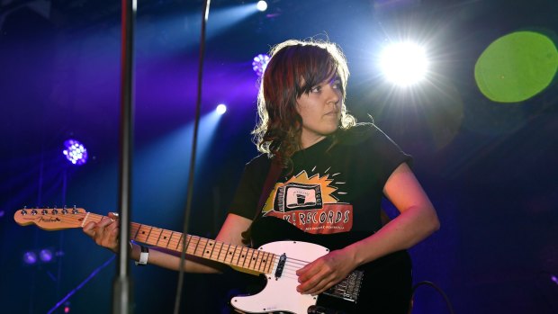 Courtney Barnett rocks a Milk! Records t-shirt, and a good song or three.