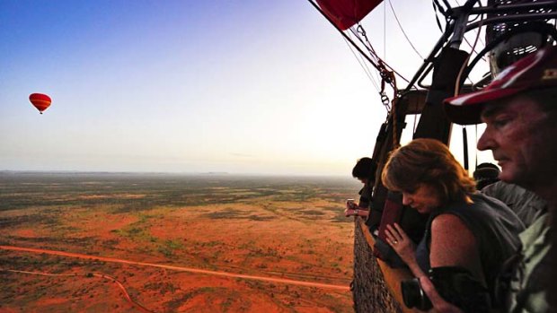 Hot air and red dust ... ballooning over the Red Centre.