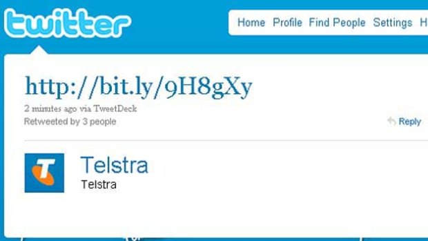 Telstra rogue tweet