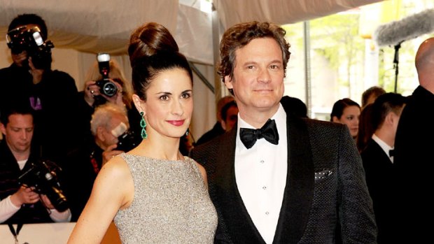 Celebrity scholar ... Colin Firth and wife Livia Giuggioli.