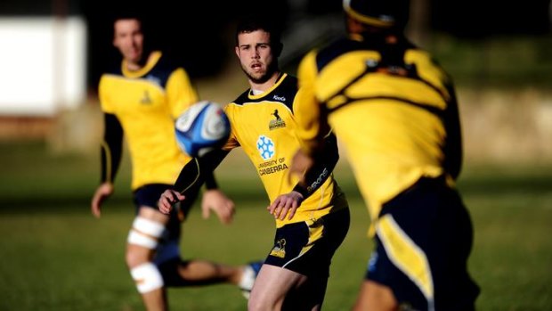 Brumbies player Robbie Coleman during training at Brumbies HQ, Griffith.