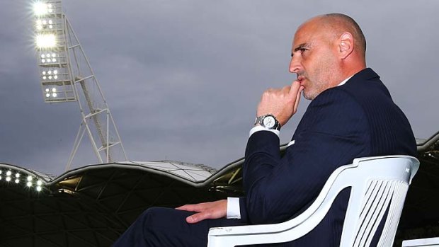 Plenty to think about: Victory coach Kevin Muscat during Sunday's game.