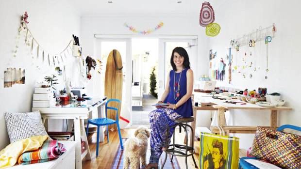 The east Melbourne renovated 1960s clinker brick house of fashion accessories designer Renée Whyte-Costa (pictured) and husband, vineyard owner Charlie Costa.