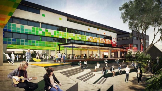 An artist impression of upgrades to Brisbane State High.