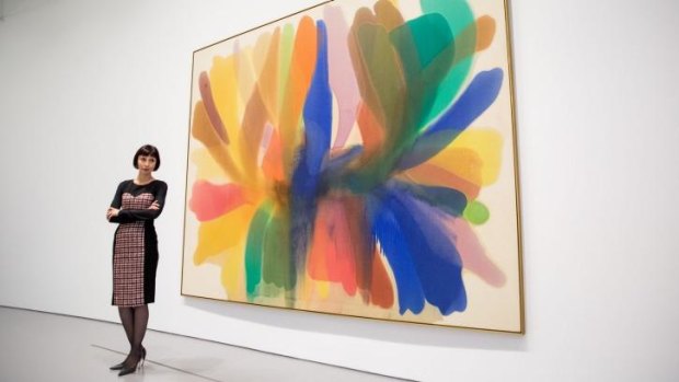 Global vision: Melissa Chiu inside the Smithsonian's Hirshhorn Museum with Morris Louis' "Point of Tranquility".