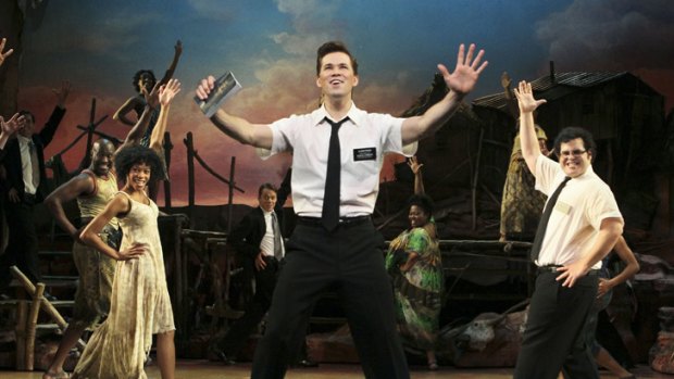 Andrew Rannells in the New York production of <i>The Book of Mormon</i>.