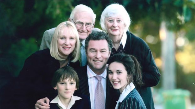 Mother's Day, 2010: Pictured Stacey, her parents Alex and Liz Smith, John-Paul Langbroek, with children Piers and Bronte.