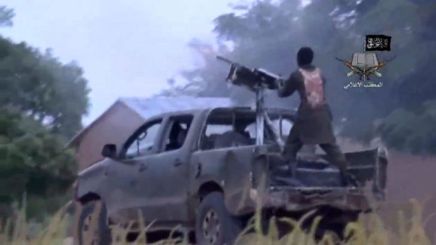 Nigerian Islamist extremist group Boko Haram video shows fighting at an undisclosed location.