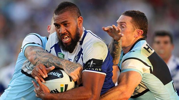 Bullish by nature: Frank Pritchard helped a clunky, submissive Dogs side to victory on Sunday.