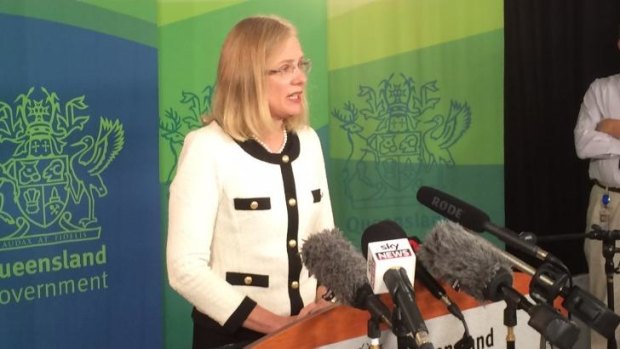 Queensland chief health officer Jeanette Young speaks to the media on the weekend.