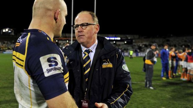 Dark White: The South African born coach was aggrieved at missing out on the Wallabies job to Ewen McKenzie, having excelled with the Brumbies.