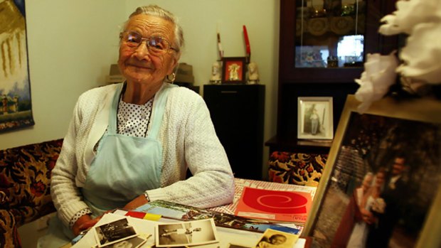 "We were free'': Polish migrant Krystyna Gruba, 84,  at her Footscray home of 54 years, which she shared with her beloved Wladyslaw and son Zenon (inset).
