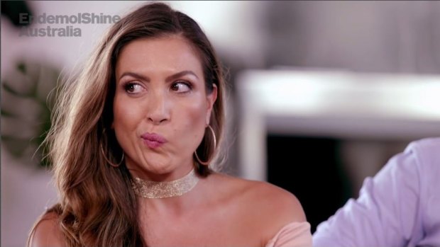 Nadia looks unimpressed about Andrew's Boys Night on Married At First Sight.