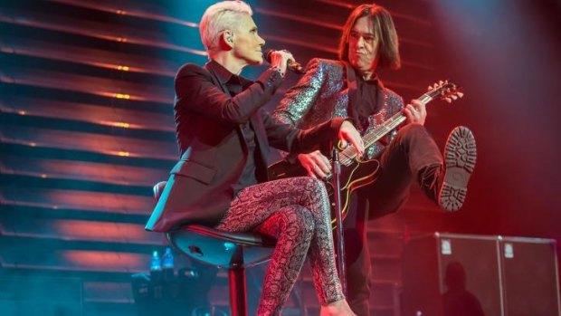 Roxette have the stadium crowd dancing like it's 1991 at Rod Laver Arena in Melbourne.