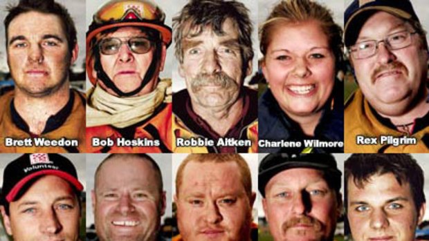 Some of the brave firefighters who have tackled Victoria's bushfires.